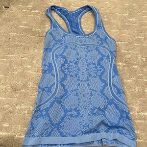 Lululemon Run Swiftly Tech Racerback Blue Snakeskin